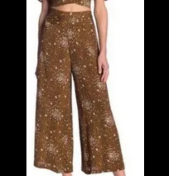 Free People Two Piece Floral Pants and Top Size XS Spring Summer Wide Leg - Picture 3 of 14